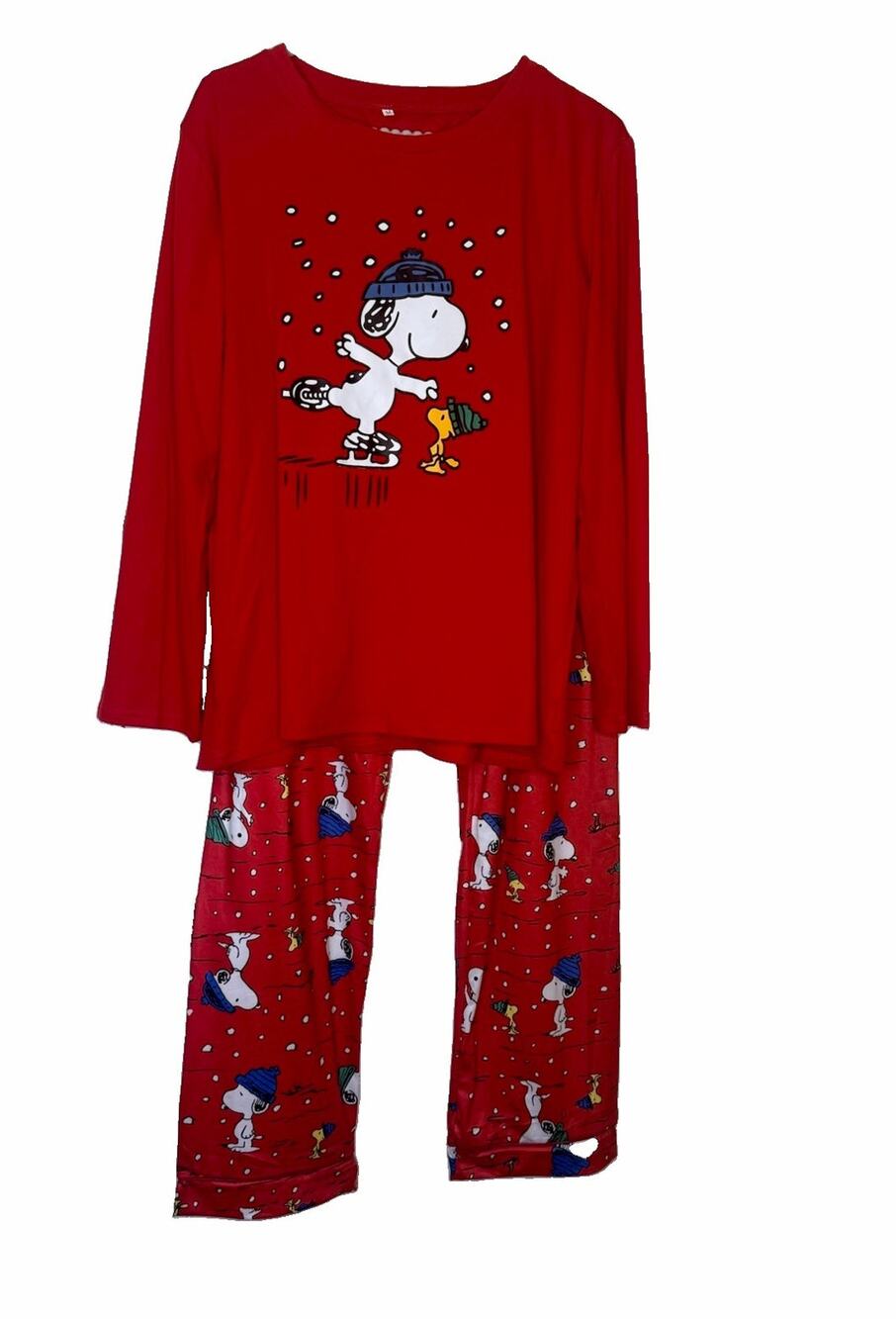 NWOT Snoopy Woodstock Red Holiday Pajama Set Size M